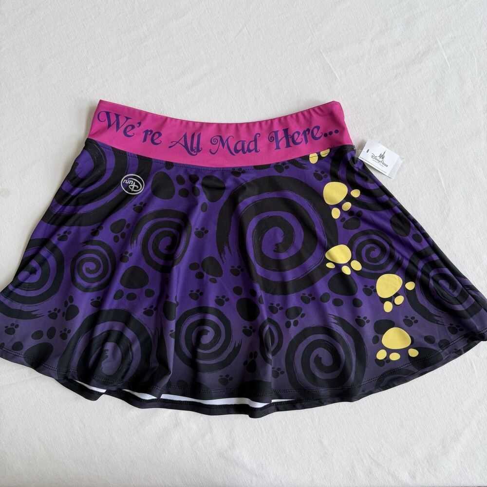 NEW Run Disney Marathon Running Skirt Stretch Alice in Wonderland Medium